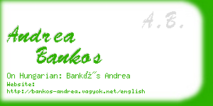 andrea bankos business card